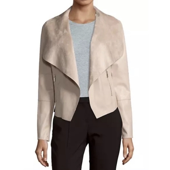 Bagatelle faux leather/suede open front jacket - Picture 1 of 9